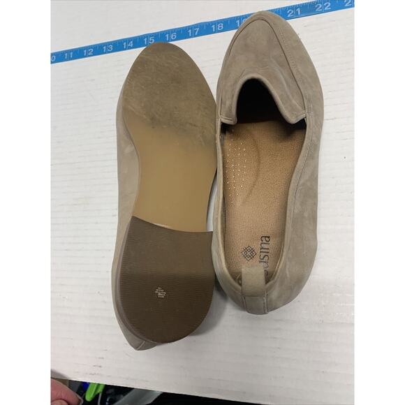 Susina Kellen Almond Toe Suede Leather Slip On Loafers Size 8 - Picture 4 of 5